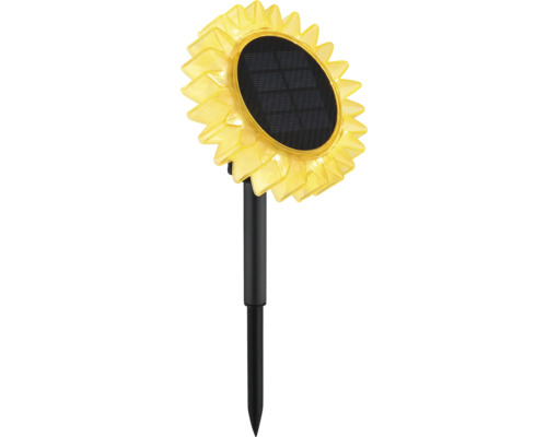 Lampe solaire tournesol LED 0.06 W jaune noir