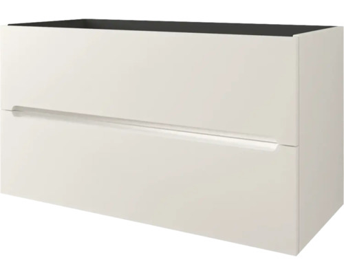 Meuble sous-lavabo Baden Haus Kim lxhxp 100x55x45.6 cm blanc mat Meuble sous-lavabo avec deux tiroirs