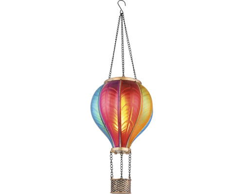 Solarlampe Heissluftballon LED 0,5 W rot