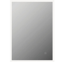 Miroir rectangulaire avec cadre et interrupteur tactile