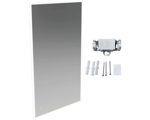 Miroir rectangulaire avec accessoires de montage