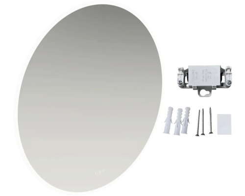 Miroir ovale avec matériel de montage