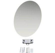 Miroir ovale avec matériel de fixation