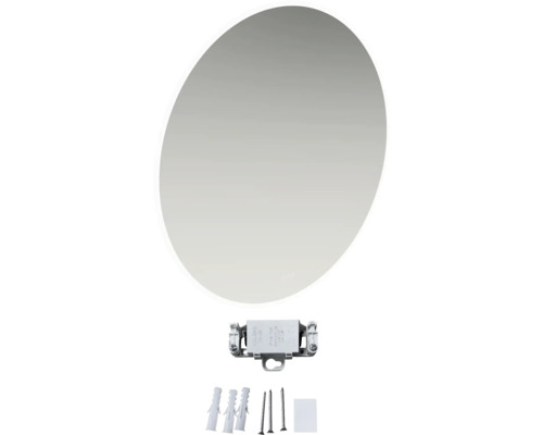 Miroir ovale avec matériel de fixation