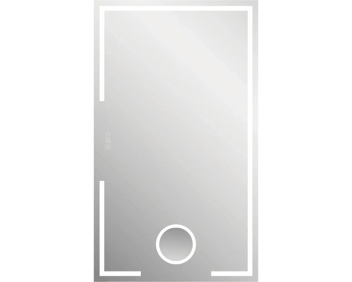 Miroir rectangulaire avec éclairage LED et capteur tactile