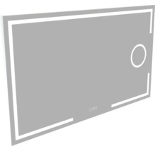 Miroir rectangulaire avec éclairage périphérique