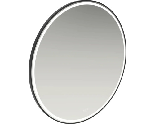 Miroir rond avec cadre et éclairage