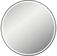Miroir rond avec cadre et éclairage