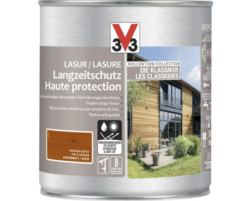 Lasure pour bois V33 Les classiques pin d'Orégon 750 ml