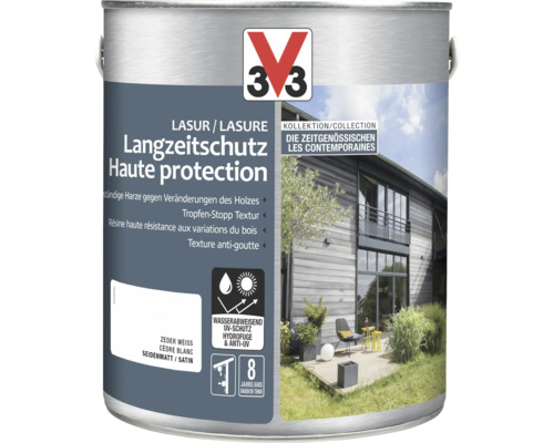 Holzlasur V33 Die Zeitgenössischen Zeder weiss 2.5 l