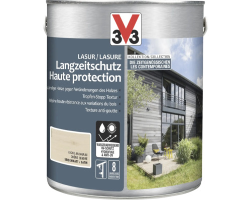 Holzlasur V33 Die Zeitgenössischen Eiche aschgrau 2.5 l