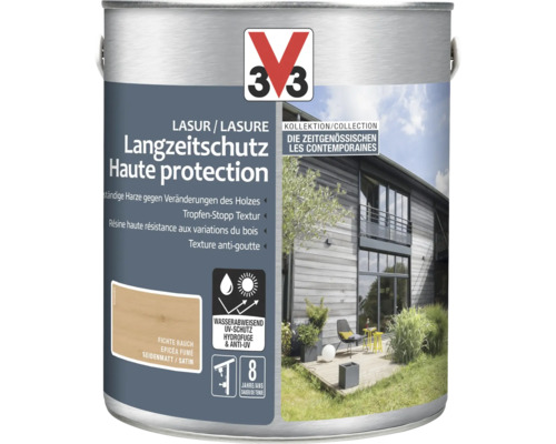 Holzlasur V33 Die Zeitgenössischen fichte rauch 2.5 l