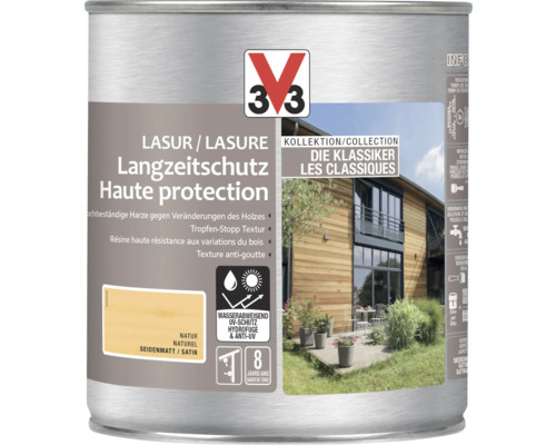 Lasure pour bois V33 Les classiques naturel 750 ml