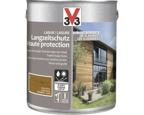 Holzlasur V33 Die Klassiker eiche mittel 2.5 l