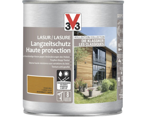 Lasure pour bois V33 Les classiques chêne clair 750 ml