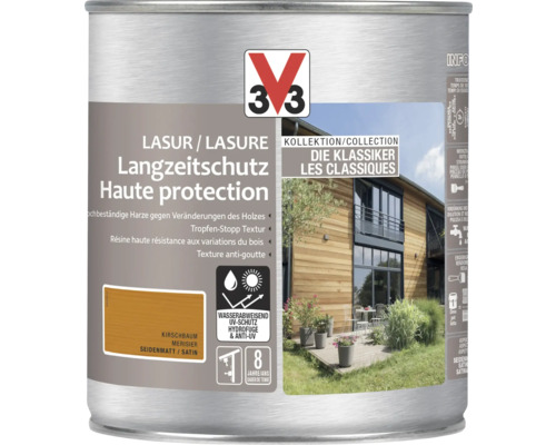 Lasure pour bois V33 Les classiques cerisier 750 ml