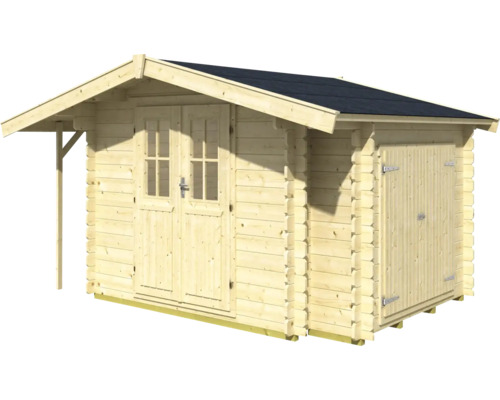 Holzgartenhaus mit Doppeltür und Einzeltür