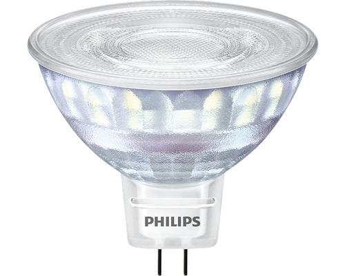 Ampoule à réflecteur LED à intensité lumineuse variable MR16 transparente GU5.3/7W(50W) 621 lm 2200 K + 2700 K blanc chaud 12V Lampe LED Philips