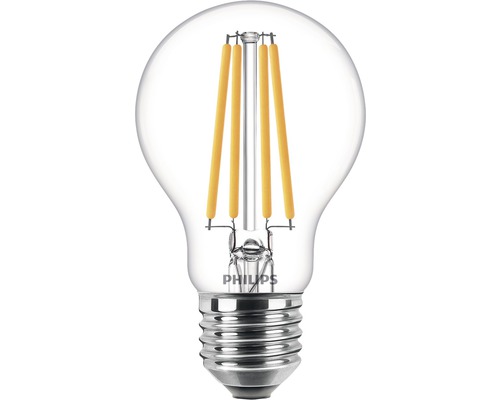 Ampoule LED A60 transparente E27/10,5W(100W) 1521 lm 2700 K blanc chaud Lampe LED Philips avec culot E27
