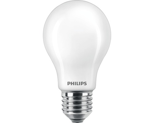 Ampoule LED A60 mate E27/10,5W(100W) 1521 lm 2700 K blanc chaud Logo Philips sur une ampoule LED