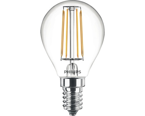 Ampoule sphérique LED transparente P45 E14/4,3W(40W) 470 lm 2700 K blanc chaud 2 pièces