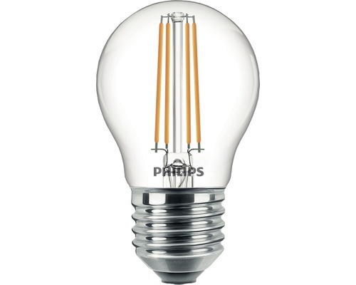 Ampoule sphérique LED transparente P45 E27/4,3W(40W) 470 lm 2700 K blanc chaud 2 pièces