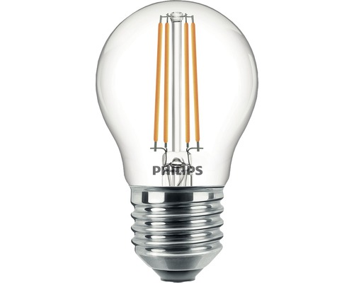 LED Tropfenlampe klar P45 E27/4,3W(40W) 470 lm 2700 K warmweiss 2 Stück Philips LED Lampe mit E27 Sockel