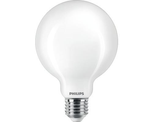 Ampoule globe LED G93 mate E27/7W(60W) 806 lm 2700 K blanc chaud Logo Philips lampe globe