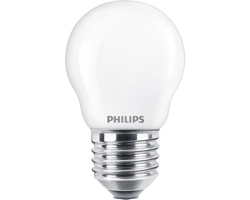Ampoule sphérique LED P45 mate E27/6,5W(60W) 806 lm 2700 K blanc chaud
