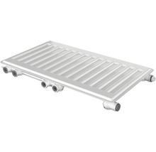 Flachheizkörper mit horizontalen Heizrippen