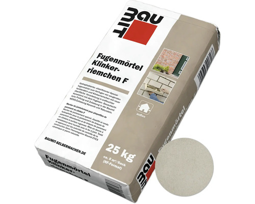 Mortier de jointoiement Baumit pour plaquettes de parement en clinker F blanc gris 25 kg Mortier de jointoiement Baumit pour plaquettes de parement en clinker F blanc gris 25 kg