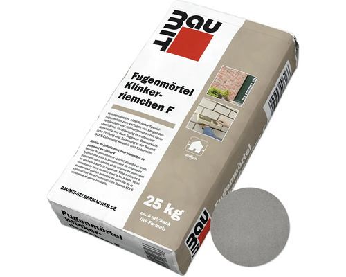 Mortier de jointoiement Baumit pour plaquettes de parement en clinker F gris foncé 25 kg Mortier de jointoiement Baumit pour plaquettes de parement en clinker F gris foncé 25 kg