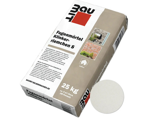 Mortier de jointoiement Baumit pour plaquettes de parement en clinker S blanc extra 25 kg Mortier de jointoiement Baumit pour plaquettes de parement en clinker S blanc extra 25 kg