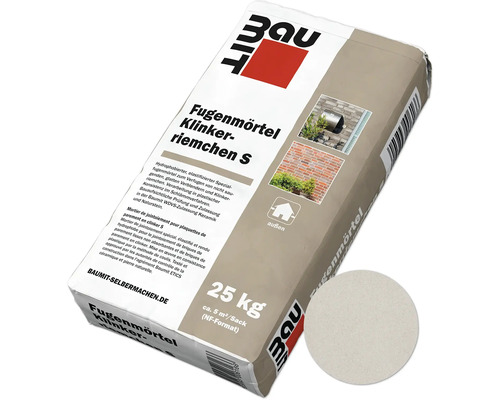 Mortier de jointoiement Baumit pour plaquettes de parement en clinker S blanc beige 25 kg Mortier de jointoiement Baumit pour plaquettes de parement en clinker S blanc beige 25 kg