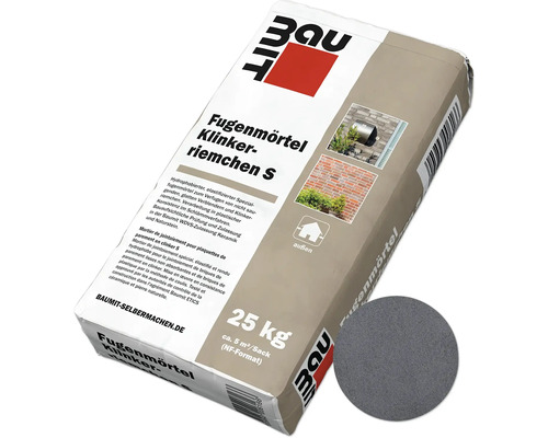 Mortier de jointoiement Baumit pour plaquettes de parement en clinker S anthracite 25 kg Mortier de jointoiement Baumit pour plaquettes de parement en clinker S anthracite 25 kg