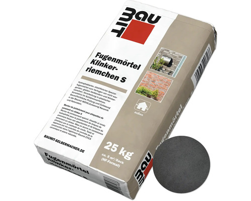 Mortier de jointoiement Baumit pour plaquettes de parement en clinker S noir 25 kg Mortier de jointoiement Baumit pour plaquettes de parement en clinker S noir 25 kg