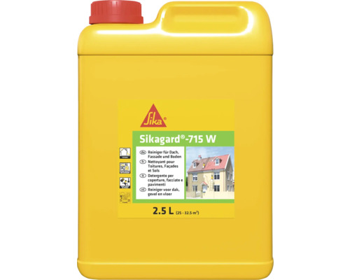 Nettoyant Sikagard® 715 W toiture, façades et sols 2,5 l Sikagard 715 W Nettoyant pour toitures, façades et sols dans un bidon de 2,5 litres