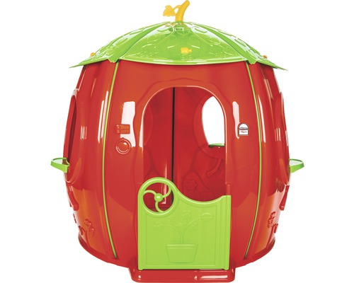Cabane de jeux Pilsan fraise 141x141x142 cm rouge-vert