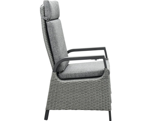 Chaise de jardin avec accoudoirs et dossier haut