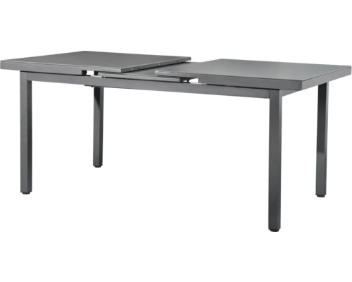 Ausziehbarer Gartentisch mit Metallgestell und Tischplatte