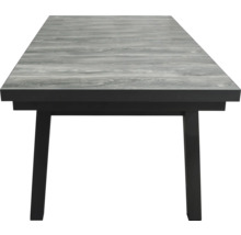 Esstisch mit Holzoptik und dunklem Gestell