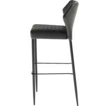 Tabouret de bar avec dossier et repose-pieds