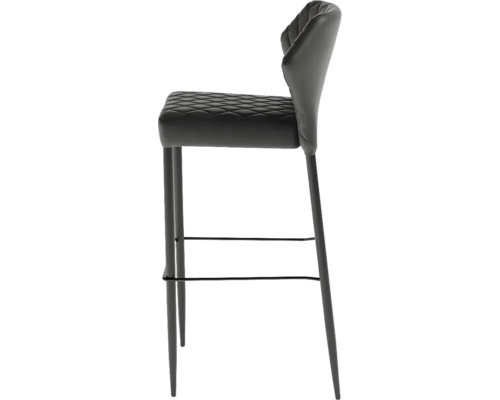Tabouret de bar avec dossier et repose-pieds