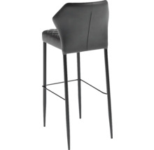 Tabouret de bar avec dossier et repose-pieds