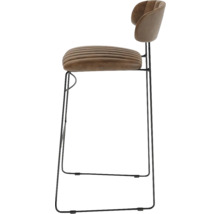 Tabouret de bar avec dossier et structure métallique