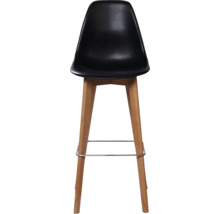 Tabouret de bar avec pieds en bois et coque d''assise