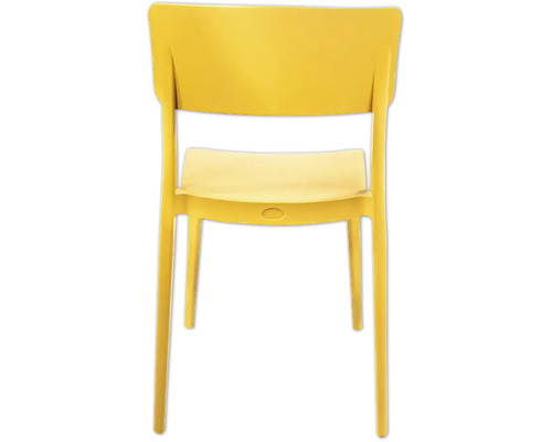 Chaise en plastique jaune