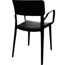 Chaise noire avec accoudoirs