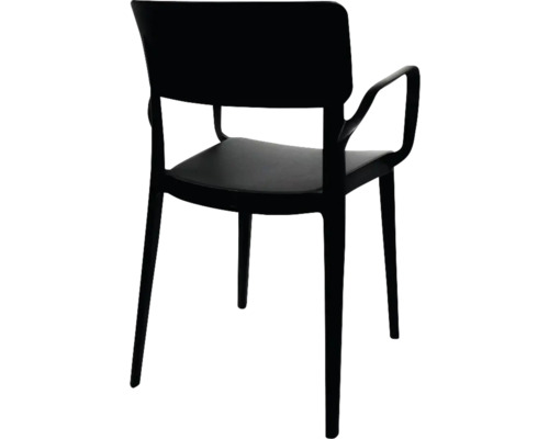 Chaise noire avec accoudoirs