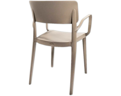 Chaise empilable avec accoudoir Veba Wing 82 x 54 x 55 cm plastique beige